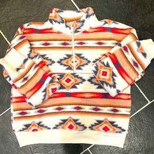 A Abercrombie Aztec print fleece pullover